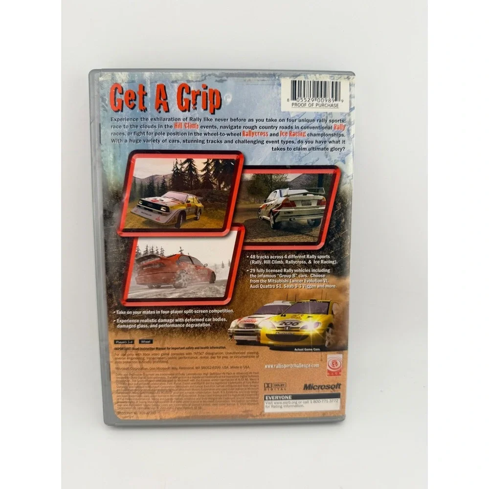 RalliSport Challenge Microsoft Xbox Platinum Hits Original Case Manual 2002